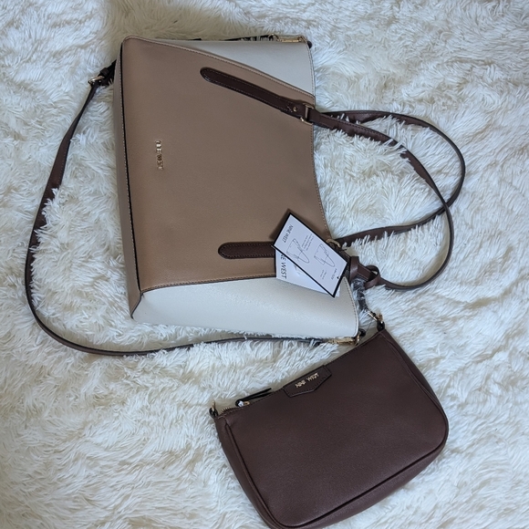 Set Nine West Jordii Trap Shoulder Tote Bag and Crossbody - Picture 10 of 10